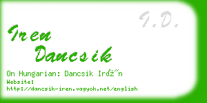 iren dancsik business card